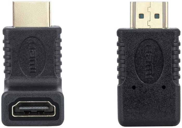 Nanocable Adaptador HDMI Acodado Macho a Hembra 10.16.0011 Negro